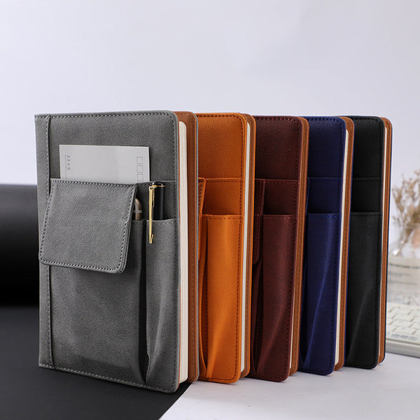 Elosung Blue A5 Multi Functional Pu Leather Notebook With Pockets Office Planner Journal Id & Document Holders
