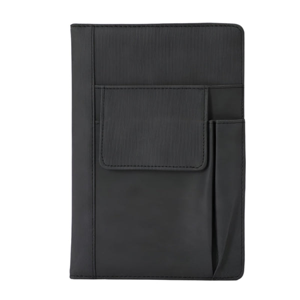 Elosung Black A5 Multi Functional Pu Leather Notebook With Pockets Office Planner And Journal Personal Organisers