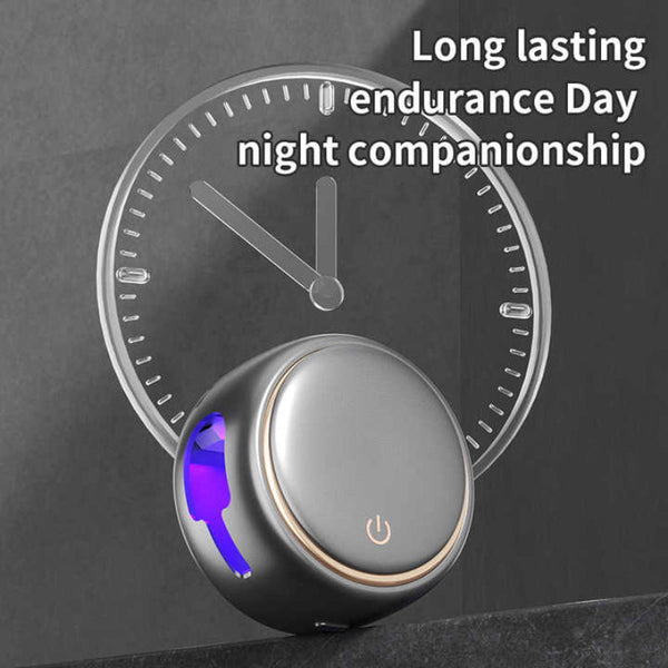 White Round Uv C Toothbrush Sterilizer Holder With Drying Function Dual Slot Wall Mounted Design Usb Rechargeable Compact Tumblers & Toothbrush Holder