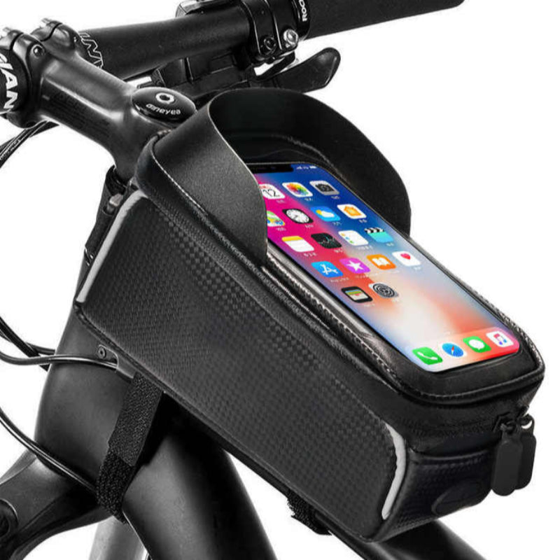 Elosung Waterproof Bicycle Phone Frame Bag With Sun Visor Tpu Touchscreen And Storage Pockets For Road Mountain Bikes Bags & Panniers