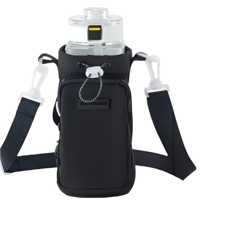 Black Outdoor Water Bag With Shoulder Strap Nylon Waterproof For Travel And Hiking Women's Bags & Handbags