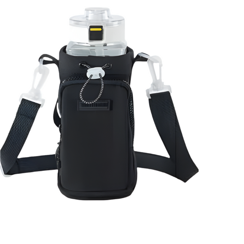 Black Outdoor Water Bag With Shoulder Strap Nylon Waterproof For Travel And Hiking Women's Bags & Handbags