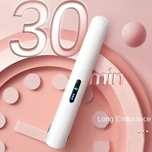 Elosung Pink Portable Mini Wireless Hair Straightener Usb Rechargeable 2 In 1 Curling & Straightening Iron 3 Temperature Settings 20S Fast Heating Ant