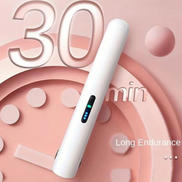 Elosung White Mini Wireless Hair Straightener Usb Rechargeable 2 In 1 Curling & Straightening Iron 3 Temperature Settings 20S Fast Heating Anti Scald