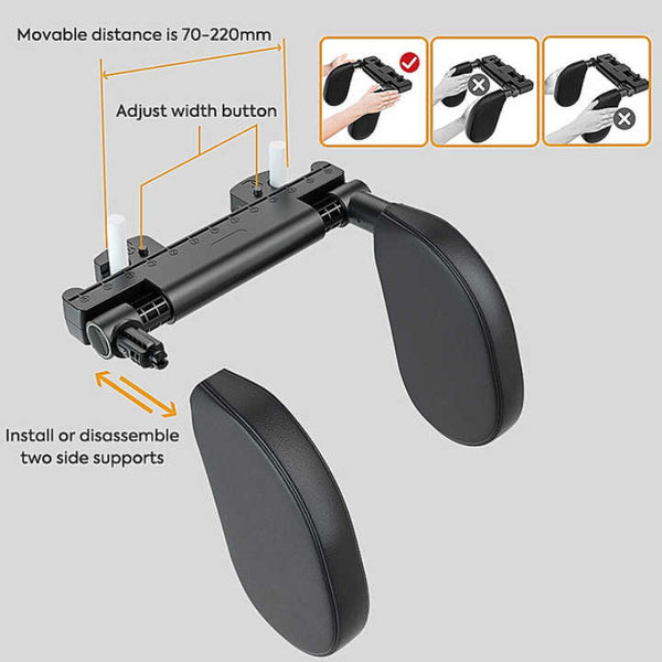 3D Memory Foam Car Seat Headrest With Side Support Universal Neck Pillow For Travel Comfort Headrests