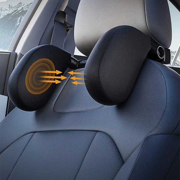 Elosung Red 3D Memory Foam Car Seat Headrest With Side Support Universal Neck Pillow For Travel Comfort Pillows