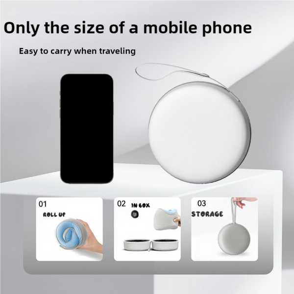 Green U Shaped Memory Foam Travel Pillow Ergonomic Neck Support For Airplane Car Office Lightweight & Compact With Storage Box Pillows