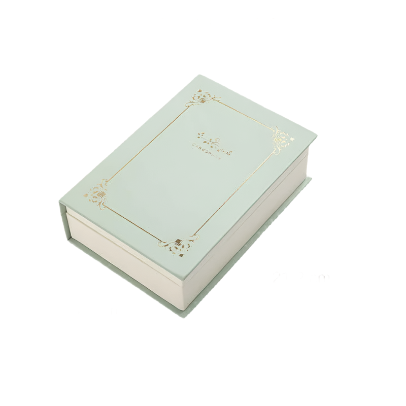 Veile Studios Light Green Creative Pu Jewelry Storage Book Magnetic Closure Organizer For Earrings Rings And Necklaces(The Is Prop Photo Shoot Not Inc