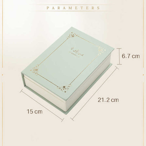 Veile Studios Light Green Creative Pu Jewelry Storage Book Magnetic Closure Organizer For Earrings Rings And Necklaces(The Is Prop Photo Shoot Not Inc