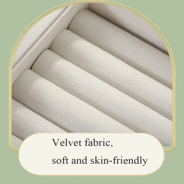 Veile Studios Off White Creative Pu Jewelry Storage Book Magnetic Closure Organizer For Earrings Rings And Necklaces(The Is Prop Photo Shoot Not Inclu