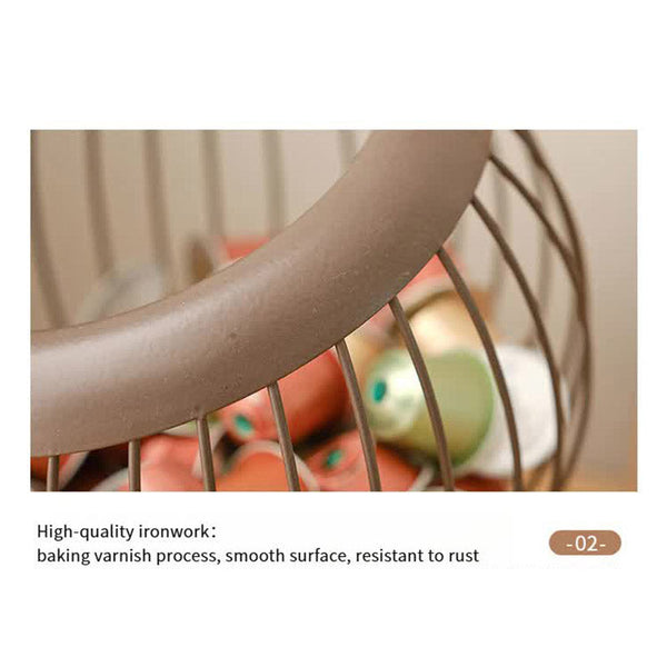 Elosung White Elegant Metal Coffee Capsule Storage Basket Multifunctional Fruit And Snack Holder For Modern Home Decor Racks & Holders