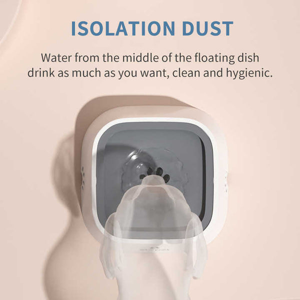 Elosung Pink Anti Spill Floating Pet Water Bowl For Dogs And Cats 1L Capacity Splash Proof Wet Mouth Design Dog Bowls