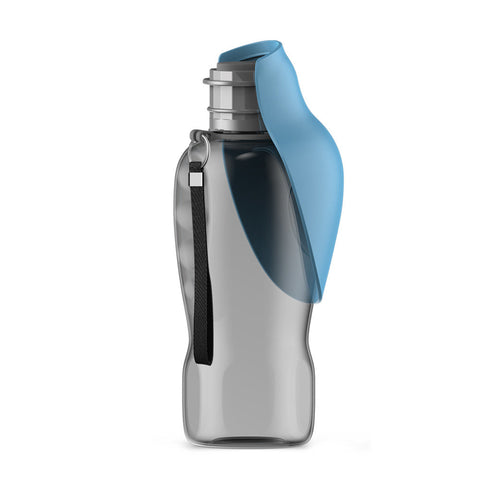 Elosung Blue And Grey Portable Foldable Pet Water Bottle With 800Ml Capacity Leakproof Travel Hydration Dispenser For Dogs Cats Dishes Feeders & Fount