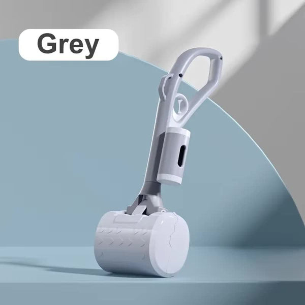 Grey Dog Poop Scooper With Large 9.5Cm Opening Ergonomic Handle Lightweight 320G Pet Waste Picker Pooper Scooper & Bags