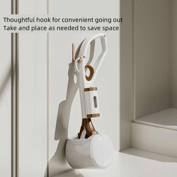 Grey Dog Poop Scooper With Large 9.5Cm Opening Ergonomic Handle Lightweight 320G Pet Waste Picker Pooper Scooper & Bags