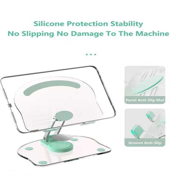 Elosung Pink Acrylic Foldable Tablet And Phone Stand 360A Rotation Anti Slip Design Lightweight Compact Mounts Stands & Holders