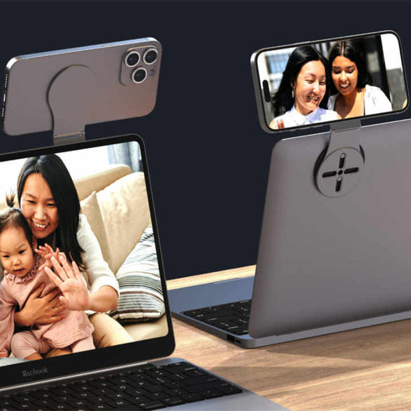 Black Magnetic Foldable Phone Stand Aaa Universal Aluminum Alloy Desktop & Tesla Car Mount Compact And Lightweight Design Mounts & Holders