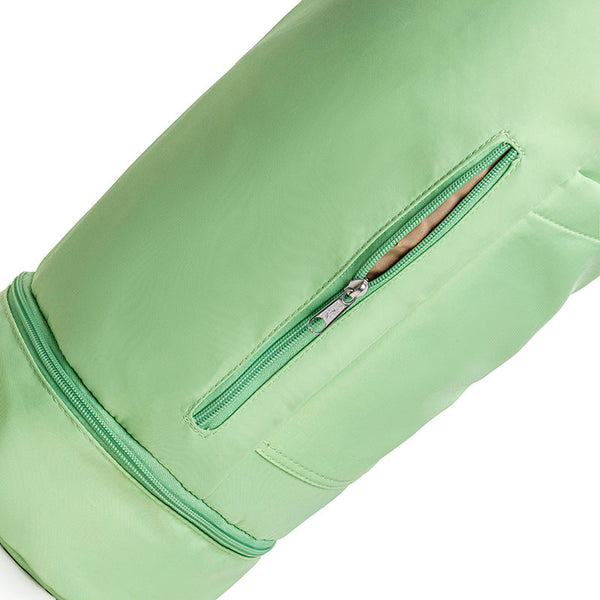 Green Durable Yoga Mat Carry Bag Multi Functional Fitness Backpack With Wet Pocket(Mugs Are Filming Props Not Included) Mat Carriers & Bags