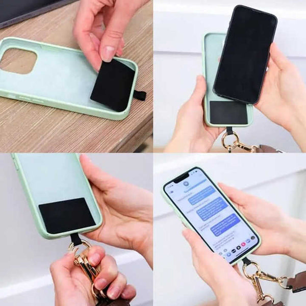 Elosung Black Crossbody Strap With Mini Pouch Versatile Replacement Shoulder Women's Bags & Handbags