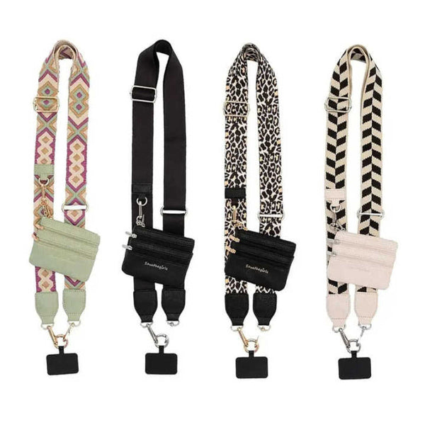 Diamond Shape Patchwork Adjustable Crossbody Strap With Mini Pouch Versatile Replacement Shoulder Women's Bags & Handbags