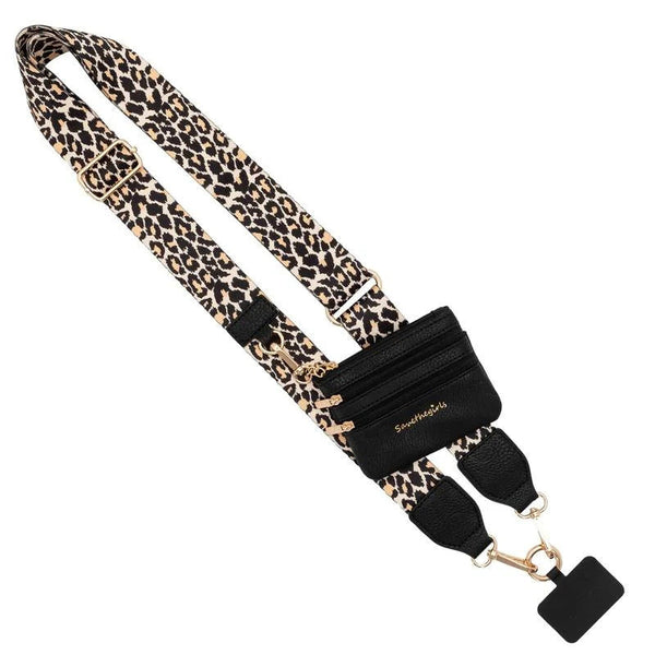 Elosung Leopard Pattern Patchwork Crossbody Strap With Mini Pouch Versatile Replacement Shoulder Women's Bags & Handbags