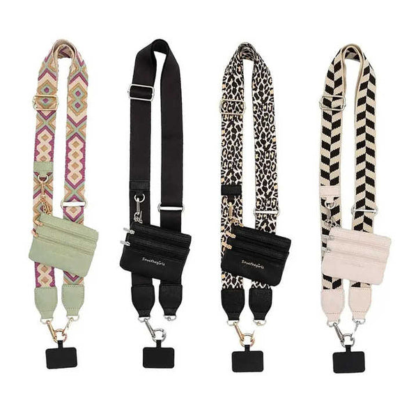 Elosung Leopard Pattern Patchwork Crossbody Strap With Mini Pouch Versatile Replacement Shoulder Women's Bags & Handbags