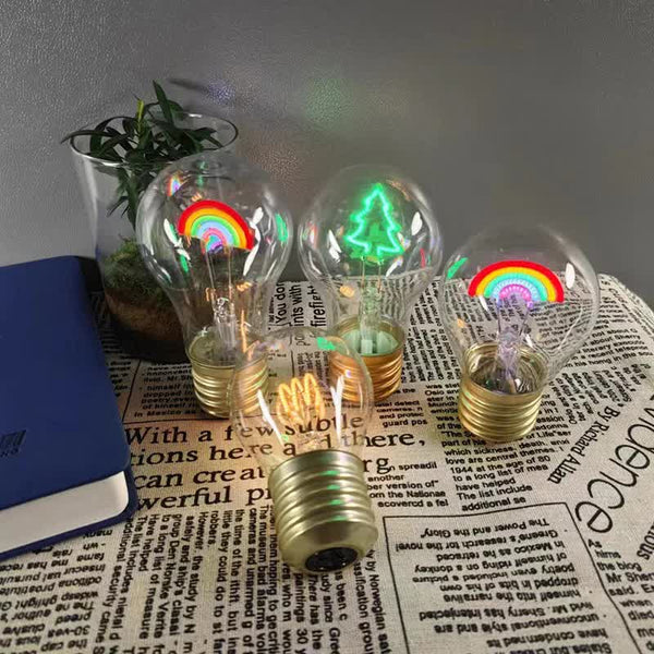Elosung Rainbow Shape Portable Usb Rechargeable Led Bulb Night Light & Festive Decor Night Lights