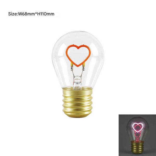 Heart Shape Usb Rechargeable Led Bulb Night Light & Festive Decor Night Lights