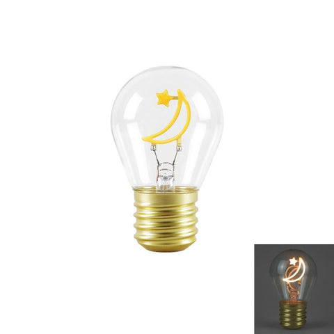 Elosung Star And Moon Shape Portable Usb Rechargeable Led Bulb Night Light & Festive Decor Night Lights