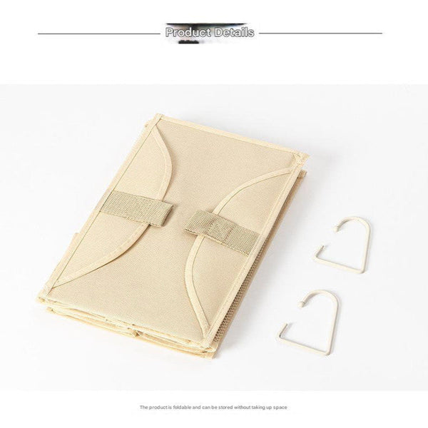 Elosung Off White Hanging Dustproof Storage Bag Multi Layer Organizer For Bags Clothes & Accessories 3 Tier Non Woven Fabric Storage Bags