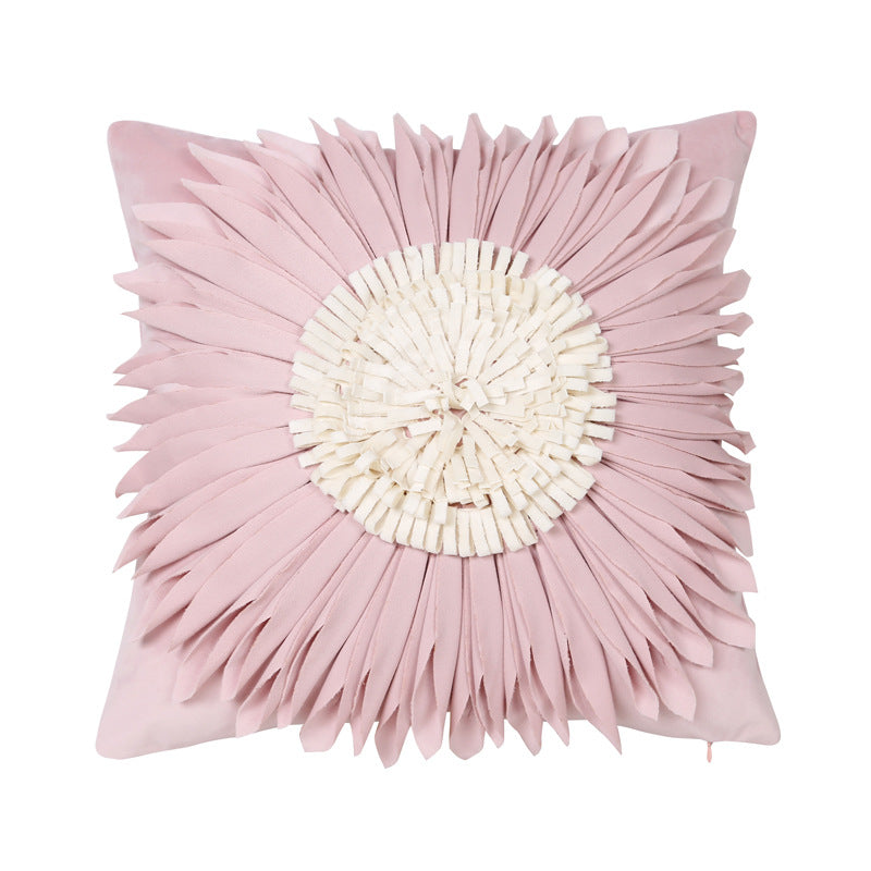 Style 1 Pink 3D Floral Modern Luxury Decorative Throw Pillow For Living Room(Without Insert) Cushion Covers