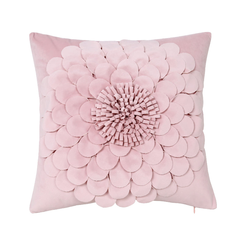 Style 2 Pink 3D Floral Modern Luxury Decorative Throw Pillow For Living Room(Without Insert) Cushion Covers