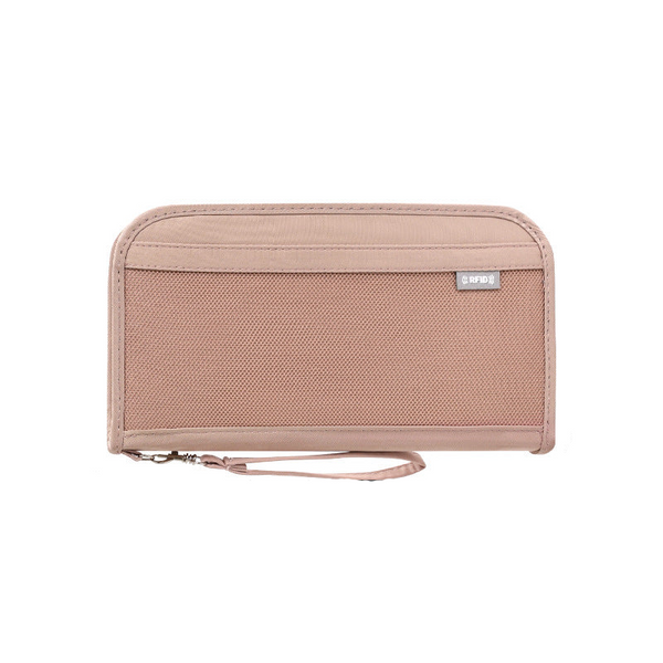 Elosung Pink Portable Rfid Blocking Travel Passport Holder With Large Capacity Id & Document Holders