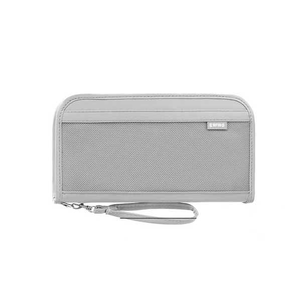 Grey Rfid Blocking Travel Passport Holder With Large Capacity Other Travel Accessories