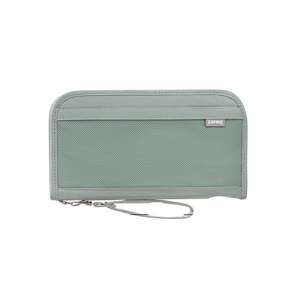 Black Rfid Blocking Travel Passport Holder With Large Capacity Id & Document Holders