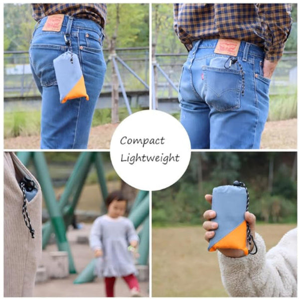 Elosung Blue And Grey Portable Waterproof Camping Mat Foldable Picnic Beach Blanket Picnic Baskets & Backpacks