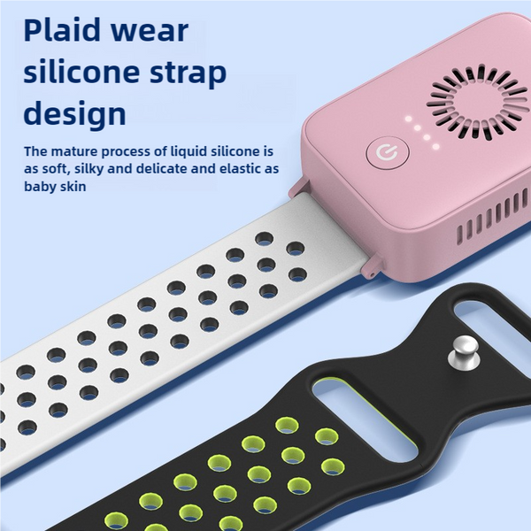 Black Wearable Cooling And Heating Wristband Mini Air Conditioner For Instant Or Relief With Usb Fast Charging Portable Air Conditioners