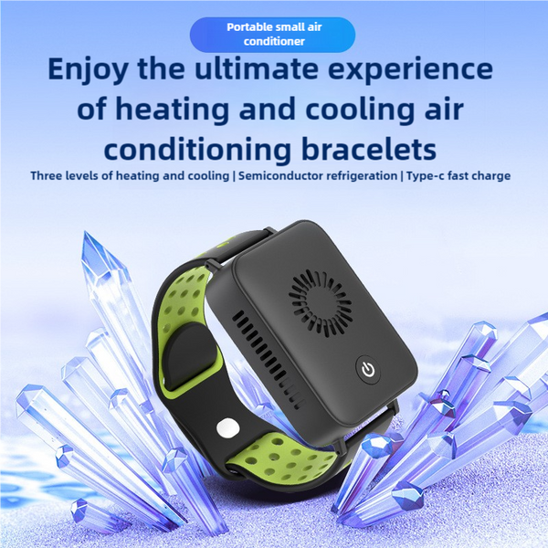 Elosung Light Purple Wearable Cooling And Heating Wristband Mini Air Conditioner For Instant Or Relief With Usb Fast Charging Portable Fans
