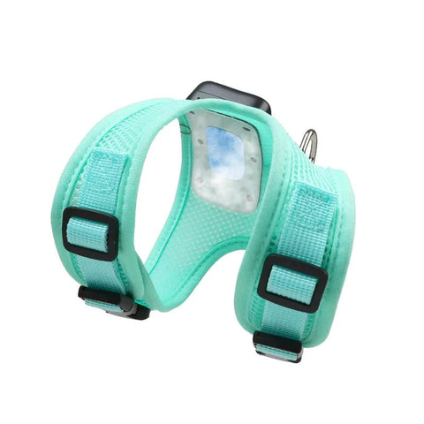 Elosung Size Green Pet Cooling Harness Led Lights & Leash Summer Relief For Small Dogs Cats Harnesses