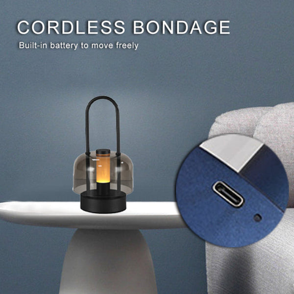 Dark Blue Rechargeable Led Lantern Touch Control Brightness Usb Charging Lanterns