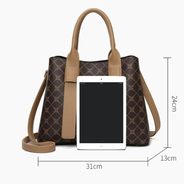 Elosung Brown Retro Fashion Handbag Elegant Tote With Large Capacity For Work And Daily Use Women's Bags & Handbags