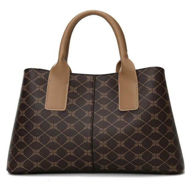 Light Brown And Retro Fashion Handbag Elegant Tote With Large Capacity For Work Daily Use Women's Bags & Handbags