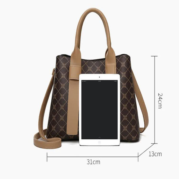 Light Brown And Retro Fashion Handbag Elegant Tote With Large Capacity For Work Daily Use Women's Bags & Handbags