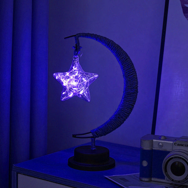 Elsoung Blue Star Usb Night Light Led Decorative With Glow Powered Perfect For Bedroom Party & Gift Night Lights