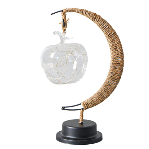 Elsoung Blue Apple Usb Model Night Light Led Decorative With Glow Powered Perfect For Bedroom Party & Gift Night Lights