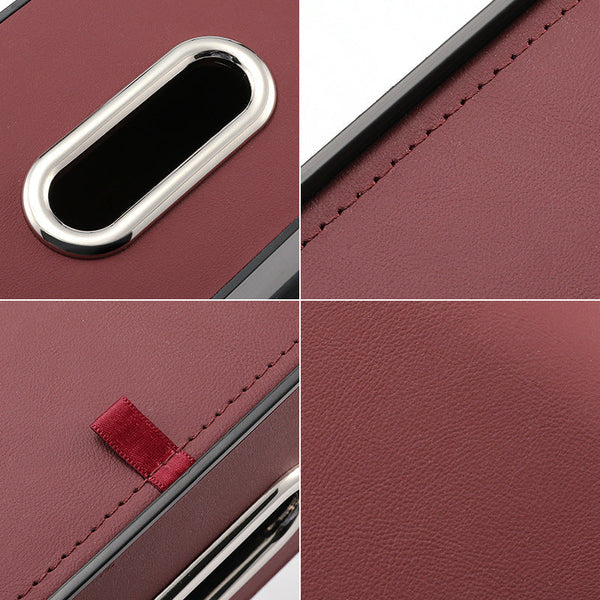 Elosung Wine Red Car Seat Back Organizer Multi Function Storage Box With Tissue Holder Cup And Phone Mount Car Organisers