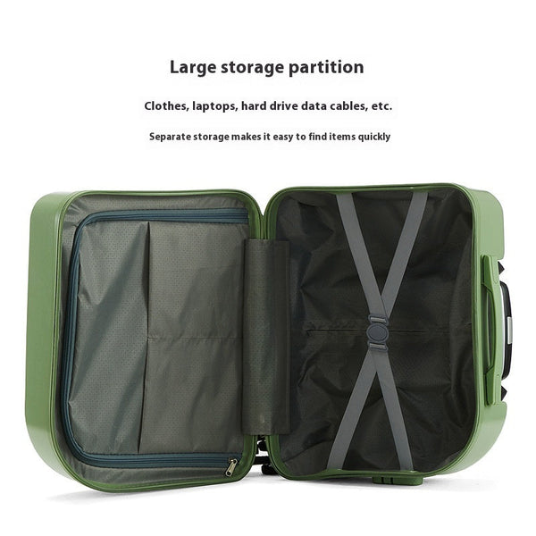 Elosung Mint Green 18 Inch Lightweight Carry On Luggage Waterproof & Anti Theft Suitcase With Silent Universal Wheels Suitcases