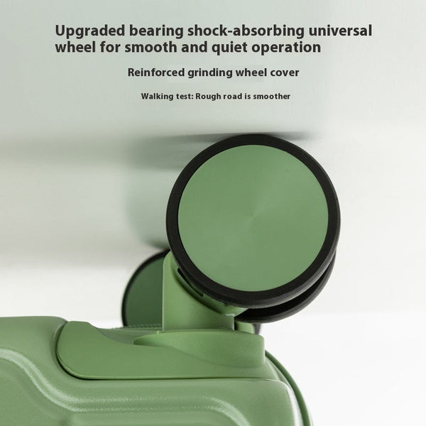 Elosung Olive Green 18 Inch Lightweight Carry On Luggage Waterproof And Anti Theft Suitcase With Silent Universal Wheels Suitcases