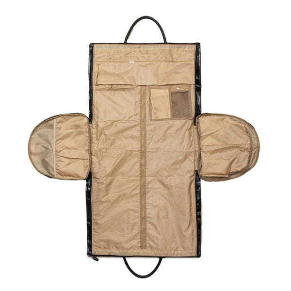 Elosung Black Pu Leather Travel Duffel Bag Multifunctional Overnight Gym With Spacious Compartments Duffle Bags