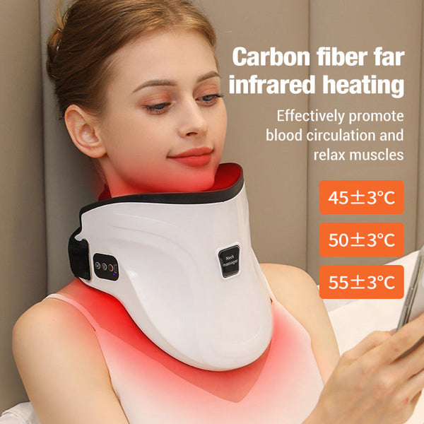 Elosung Electric Heated Neck Massager With Carbon Fiber Infrared Therapy & Customizable Temperatures Massagers